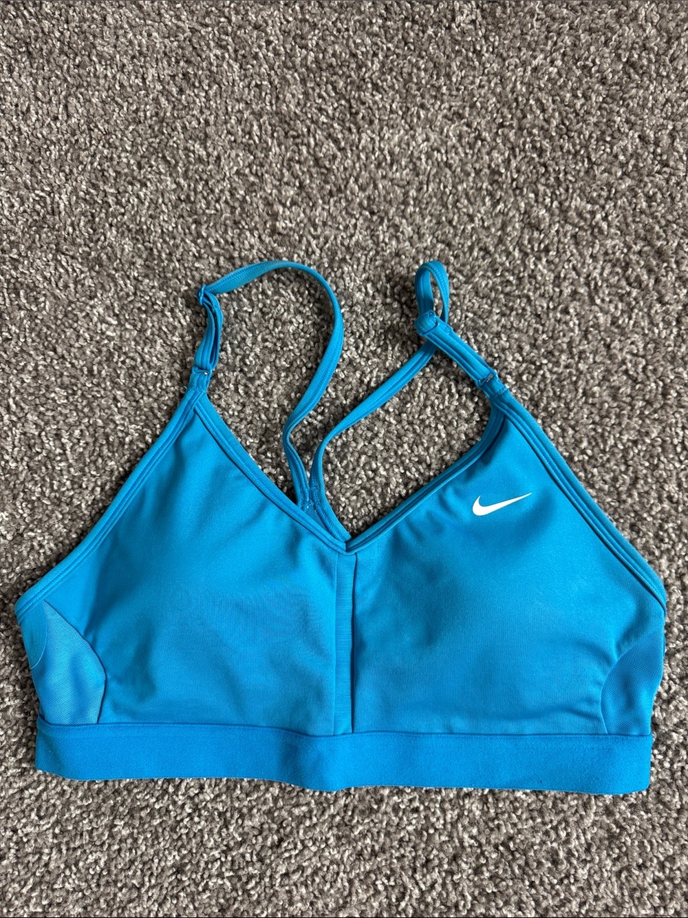 Nike Turquoise Blue Sports Bralette with Adjustable Straps